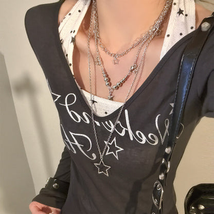 Layered Star Pendant Necklace