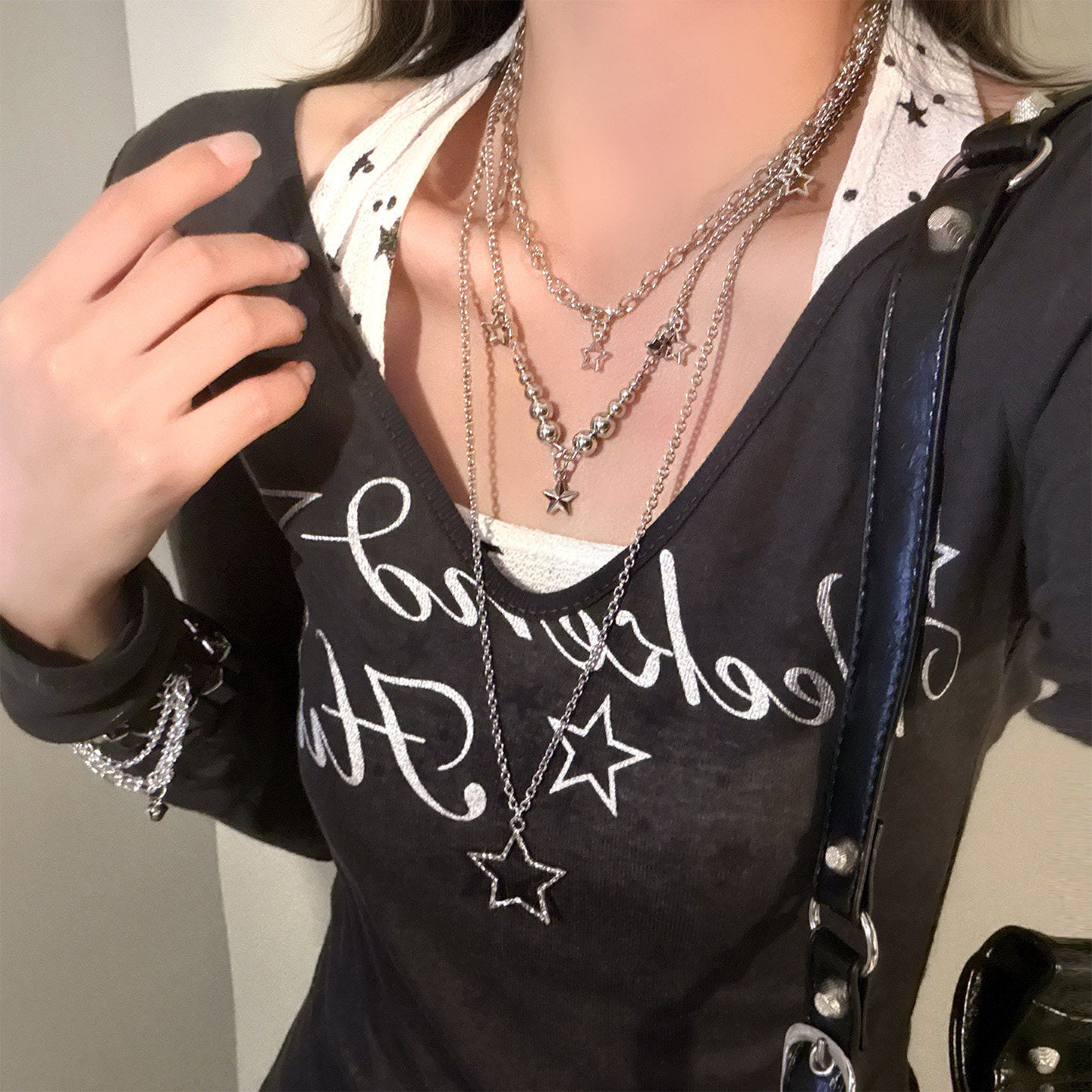 Layered Star Pendant Necklace