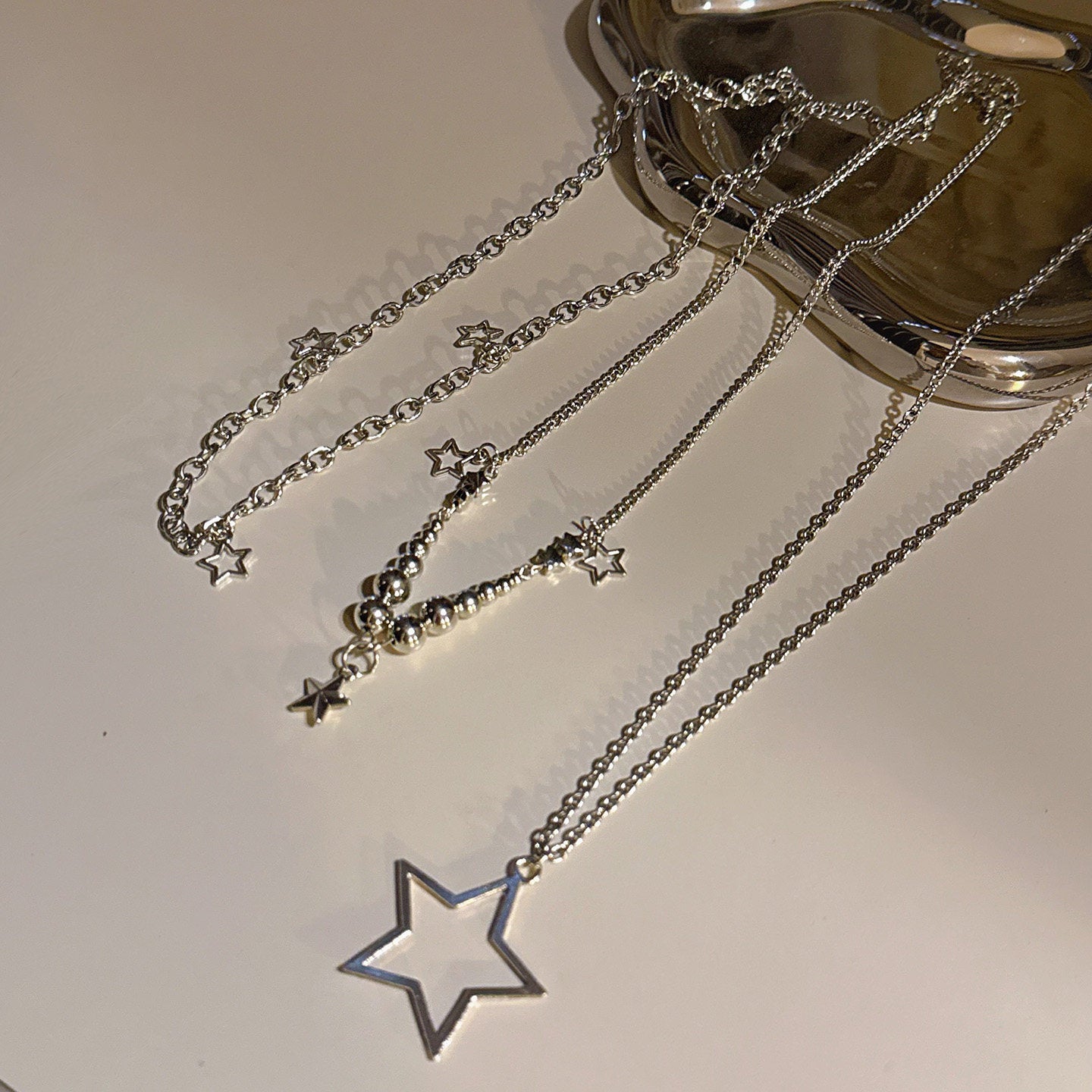 Layered Star Pendant Necklace