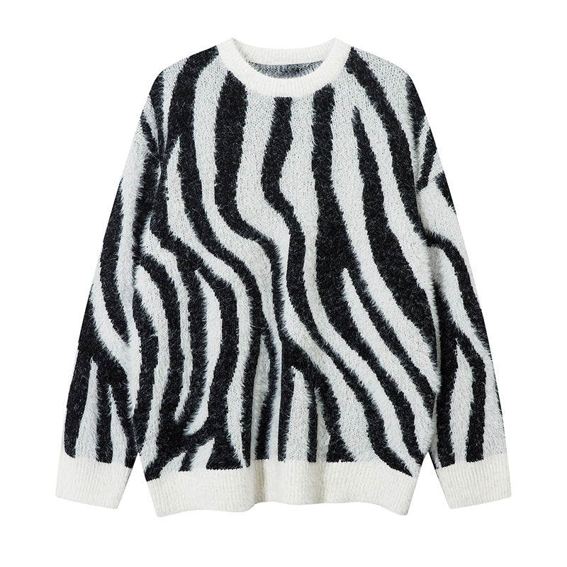 Lazy Hollowed-Out Graffiti Knit Sweater