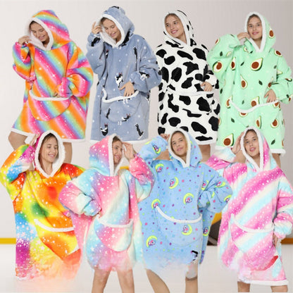 Lazy Man TV Hooded Sweatshirt Blanket
