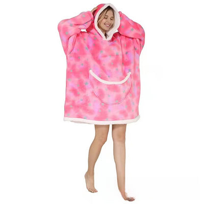 Lazy Man TV Hooded Sweatshirt Blanket