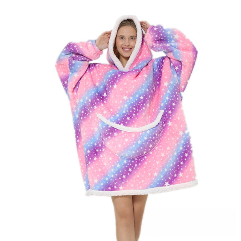 Lazy Man TV Hooded Sweatshirt Blanket