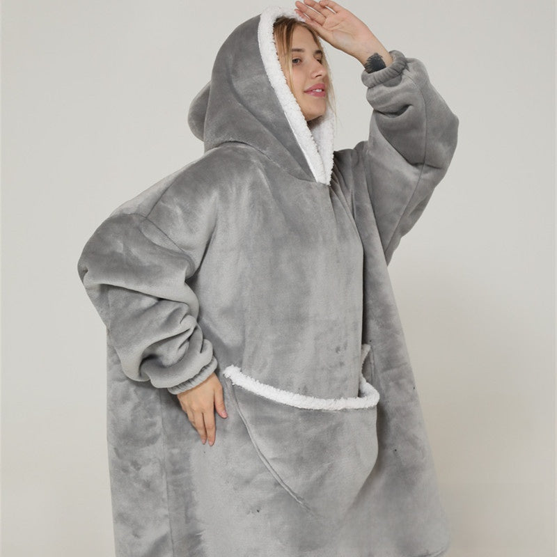 Lazy Man TV Hooded Sweatshirt Blanket