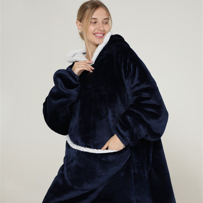 Lazy Man TV Hooded Sweatshirt Blanket