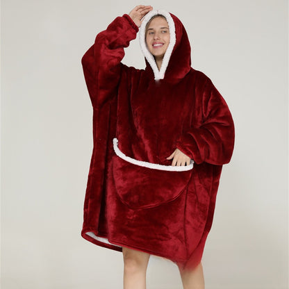 Lazy Man TV Hooded Sweatshirt Blanket
