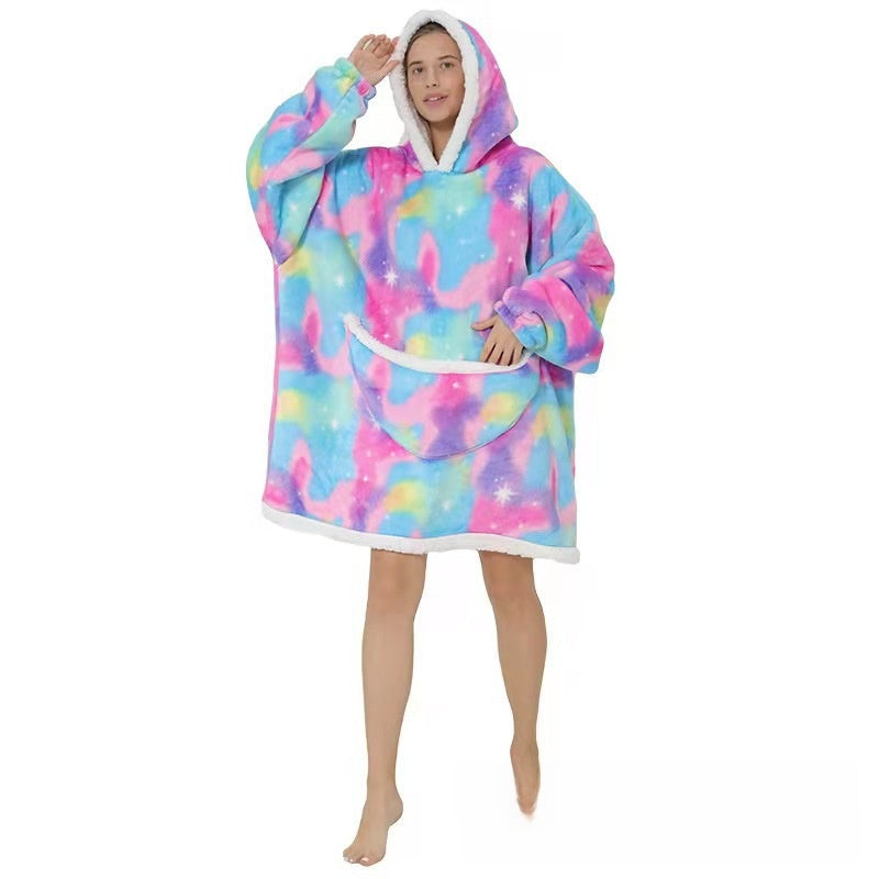 Lazy Man TV Hooded Sweatshirt Blanket