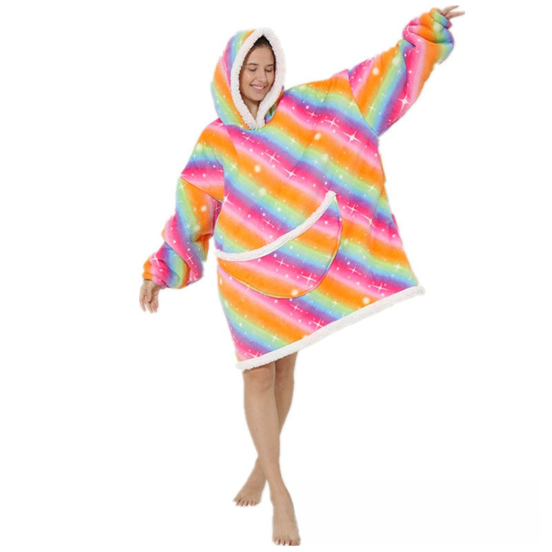 Lazy Man TV Hooded Sweatshirt Blanket