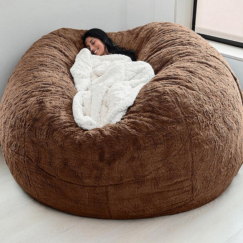 Lazy sofa fluffy plush super giant soybean bag
