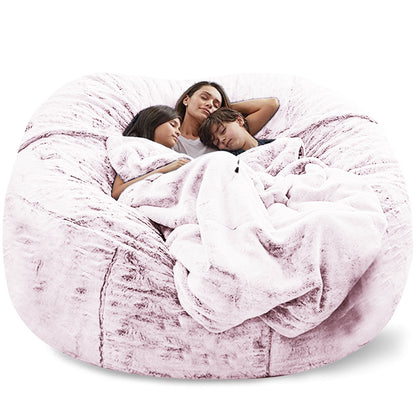 Lazy sofa fluffy plush super giant soybean bag
