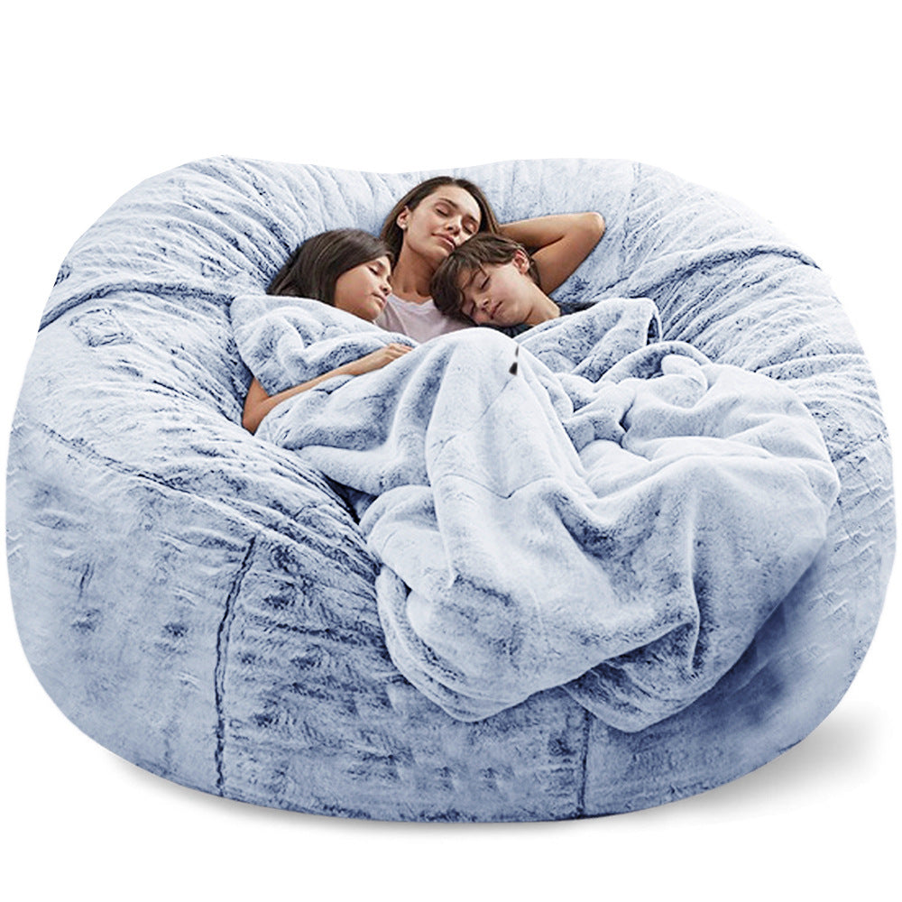 Lazy sofa fluffy plush super giant soybean bag