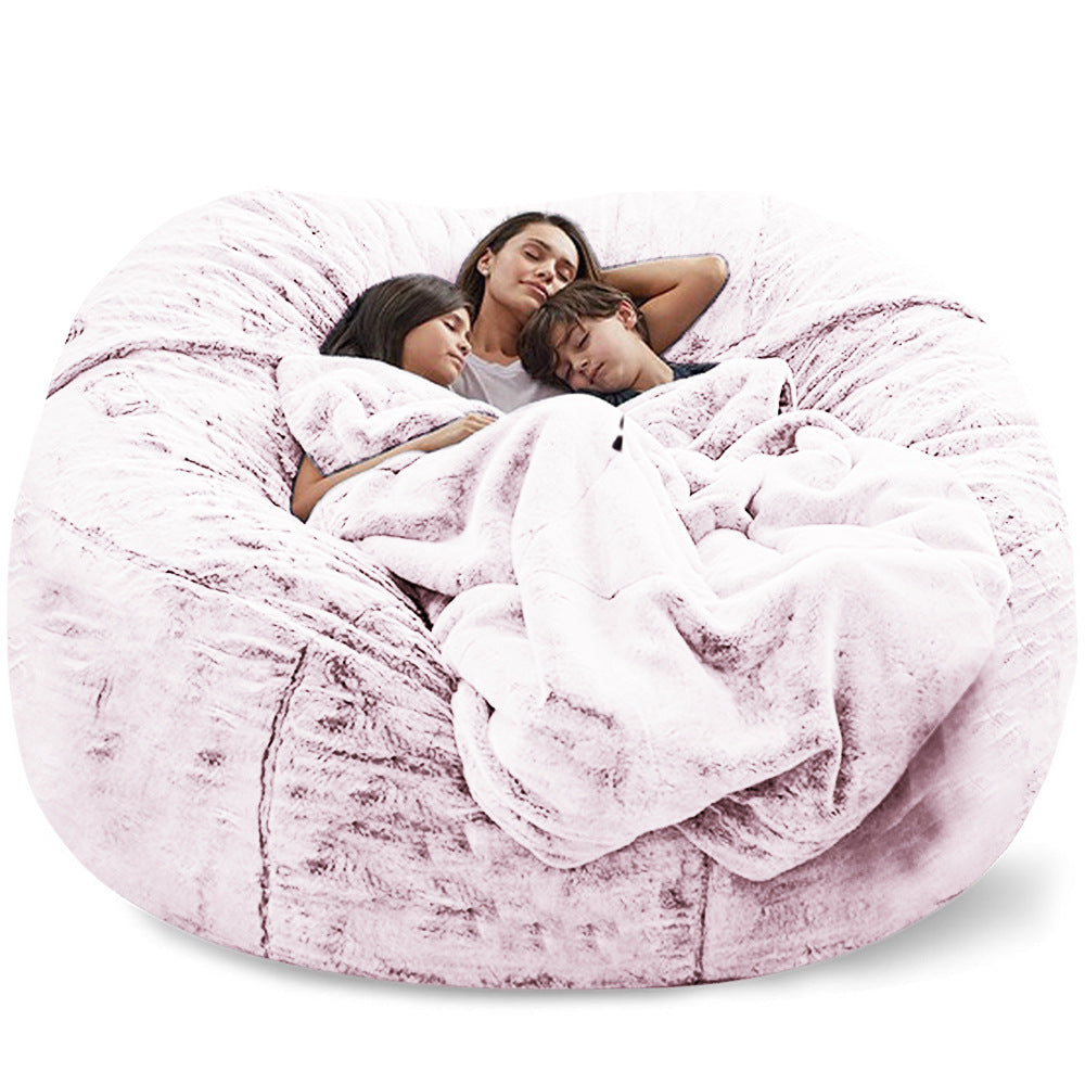 Lazy sofa fluffy plush super giant soybean bag