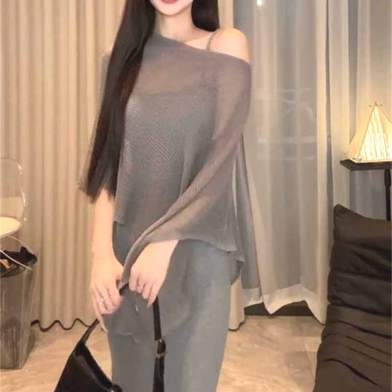 Lazy Style Knitted Sun Protection Pullover