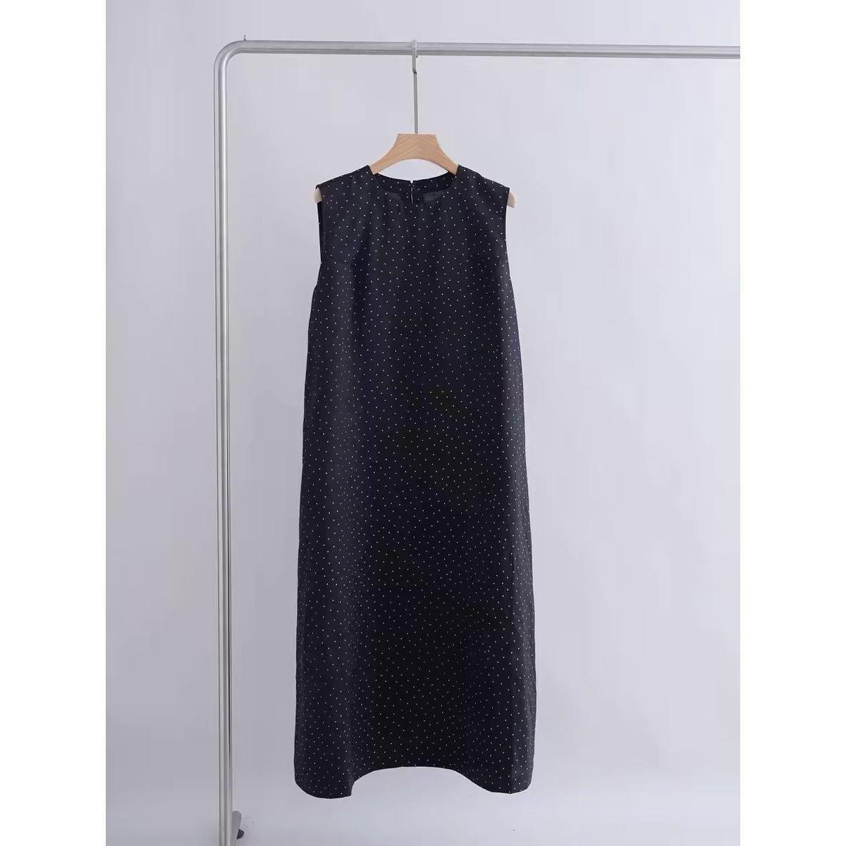 Lazy Style Polka Dot Cotton Linen Dress