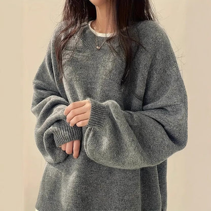 Lazy Style Retro Wool Blend Pullover Sweater