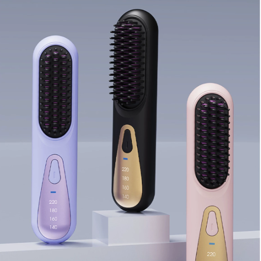 LCD Digital Hair Straightener Comb with Curling Function