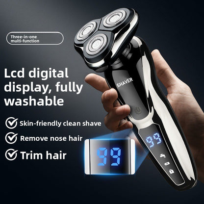 LCD Display Electric Shaver Three-in-One Set