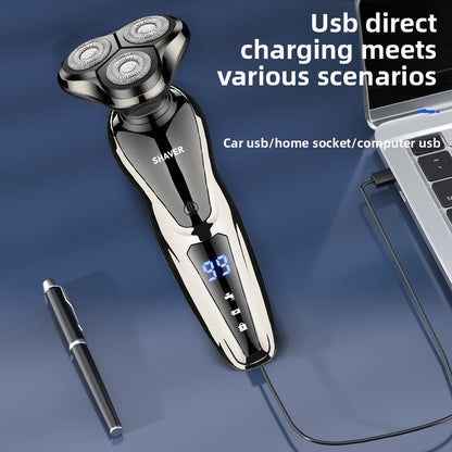 LCD Display Electric Shaver Three-in-One Set