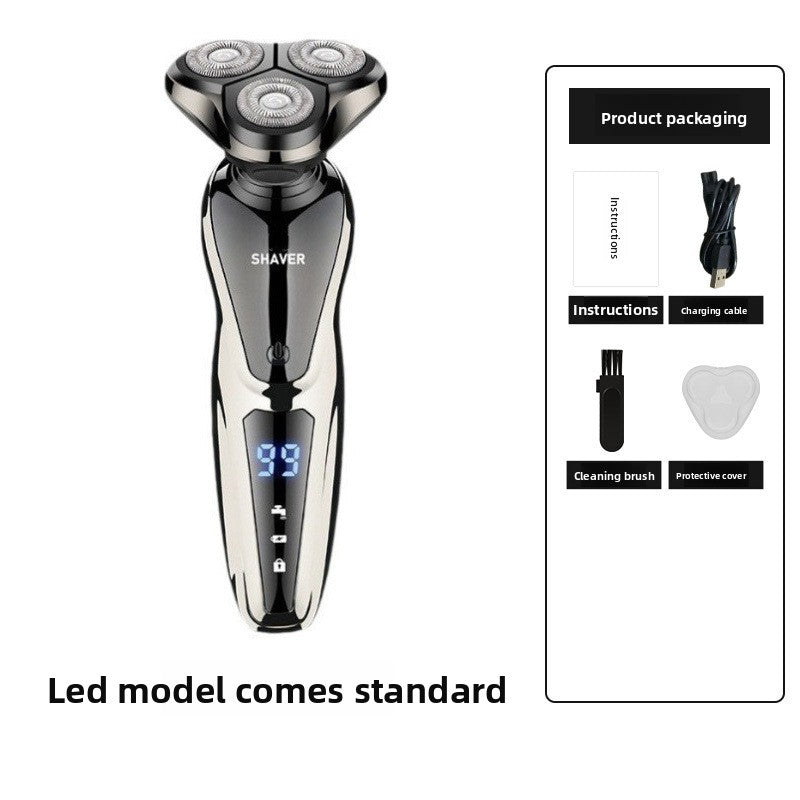 LCD Display Electric Shaver Three-in-One Set