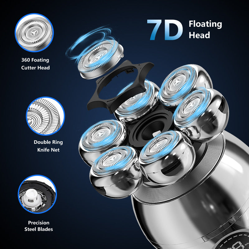 LCD Display Electric Shaver with USB Charging