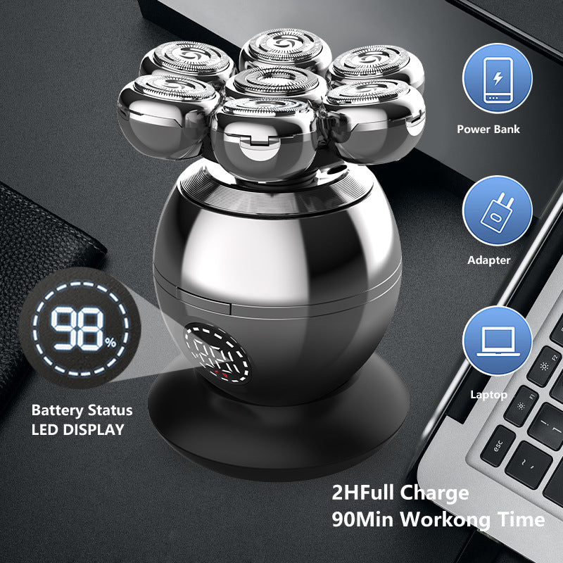 LCD Display Electric Shaver with USB Charging