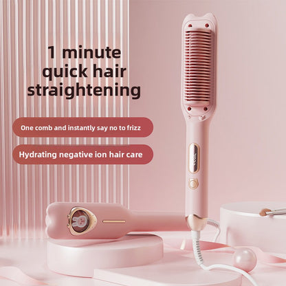 LCD Hair Straightener and Curler with Negative Ion Technology