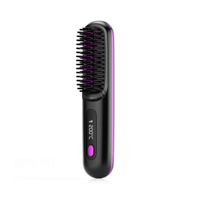LCD Wireless Hair Straightening Comb