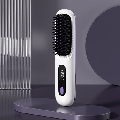 LCD Wireless Hair Straightening Comb