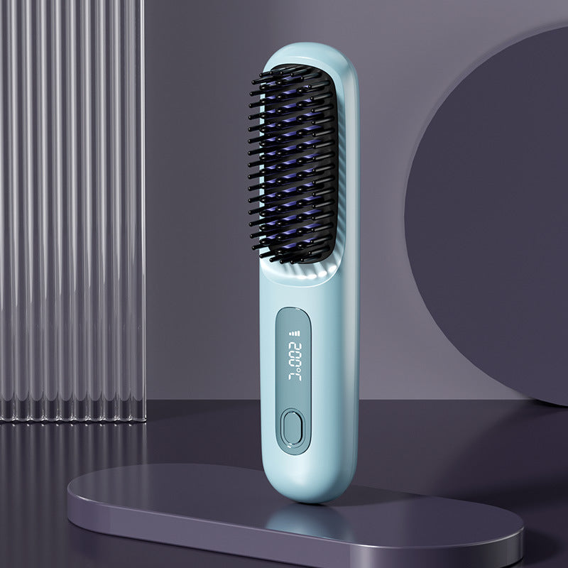 LCD Wireless Hair Straightening Comb