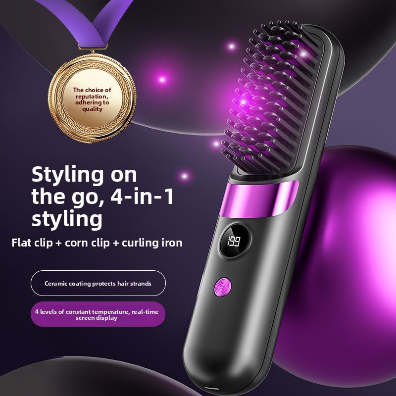 LCD Wireless Hair Straightening Comb