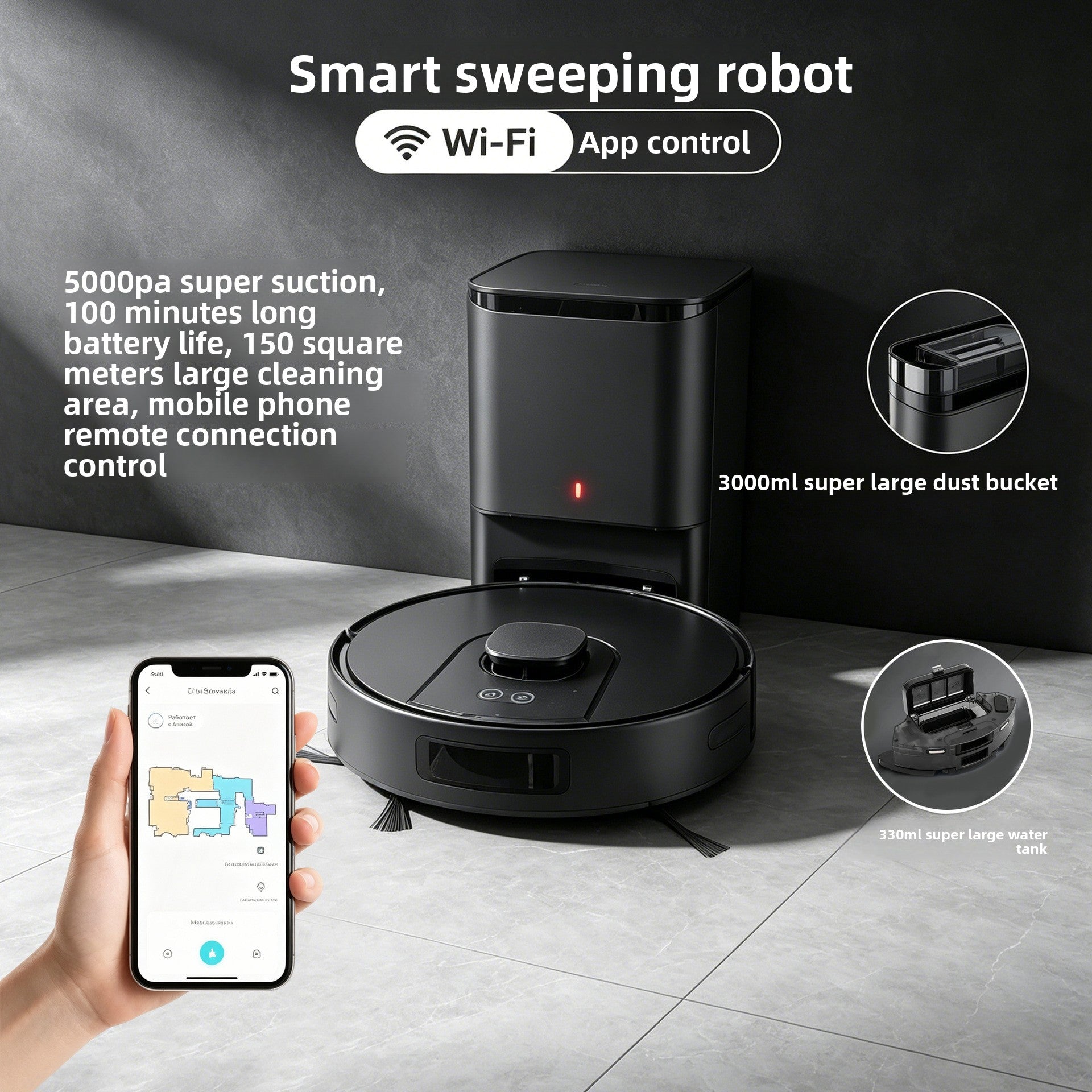 LDS Laser Navigation Robotic Vacuum Cleaner