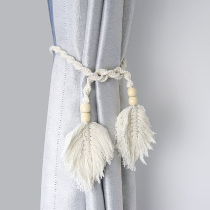 Leaf-pattern curtain tiebacks