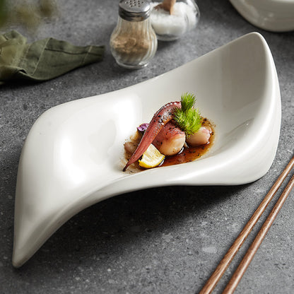 Leaf Shaped Ceramic Salad Plates