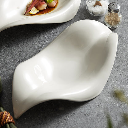 Leaf Shaped Ceramic Salad Plates