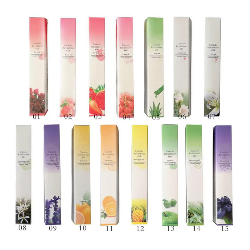 Leak-Proof Cuticle Nourishment Pen with 15 Scents