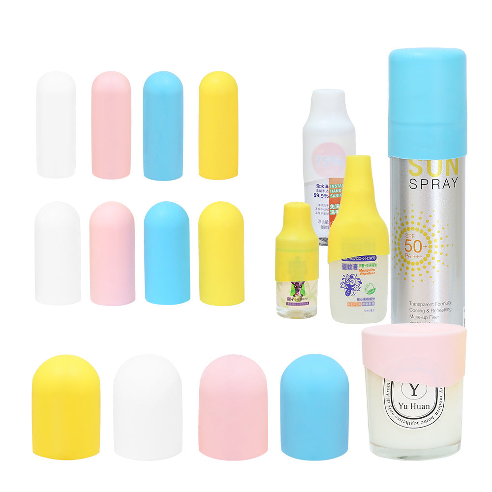 Leak-proof silicone travel bottle covers