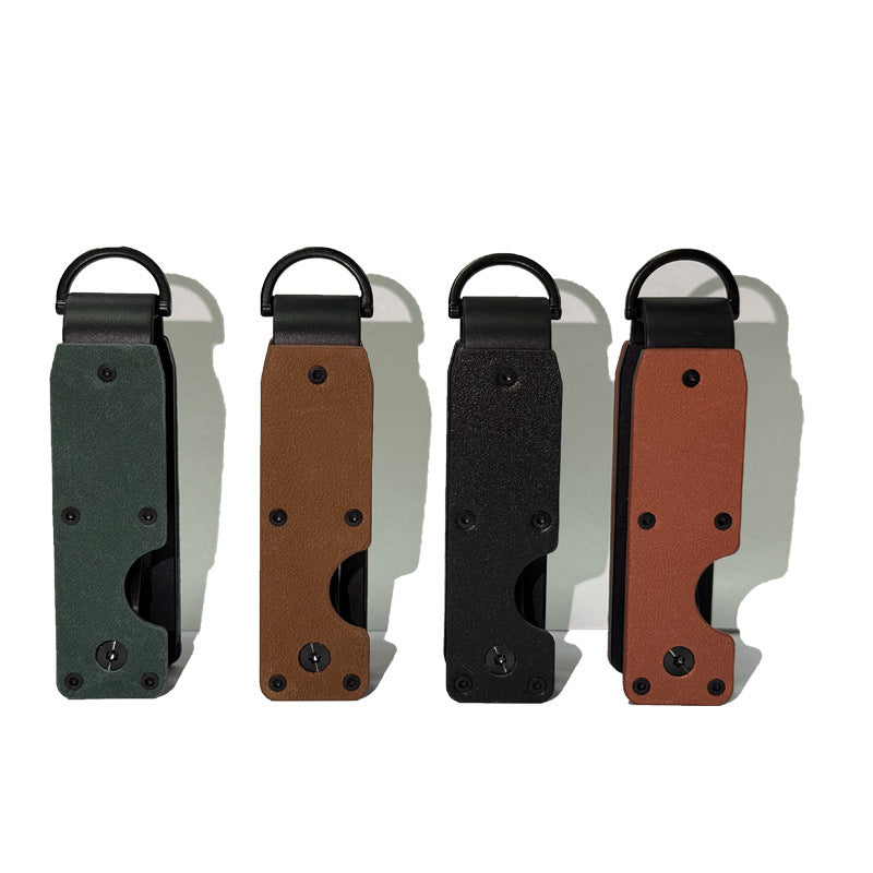 Leather Aluminum Alloy Metal Keychain