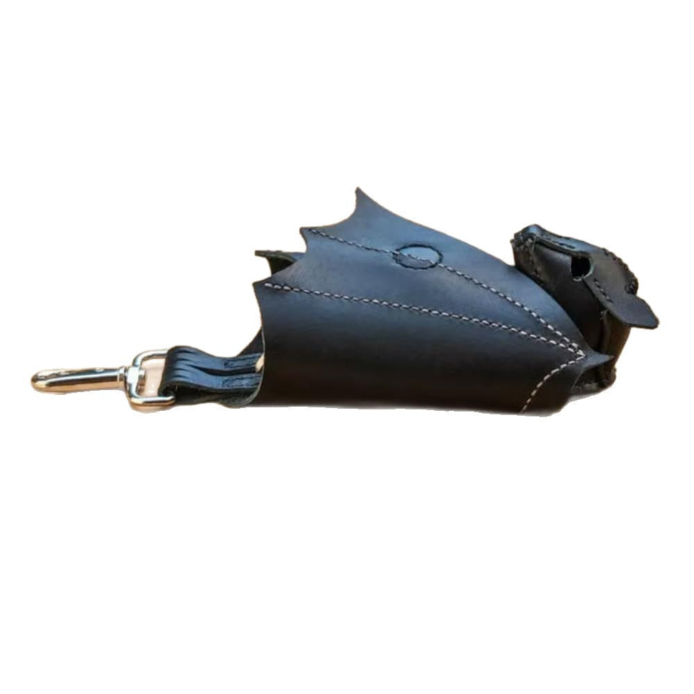 Leather Bat Coin Purse with Magnetic Closure