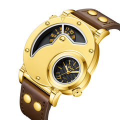 Gold shell black surface brown belt