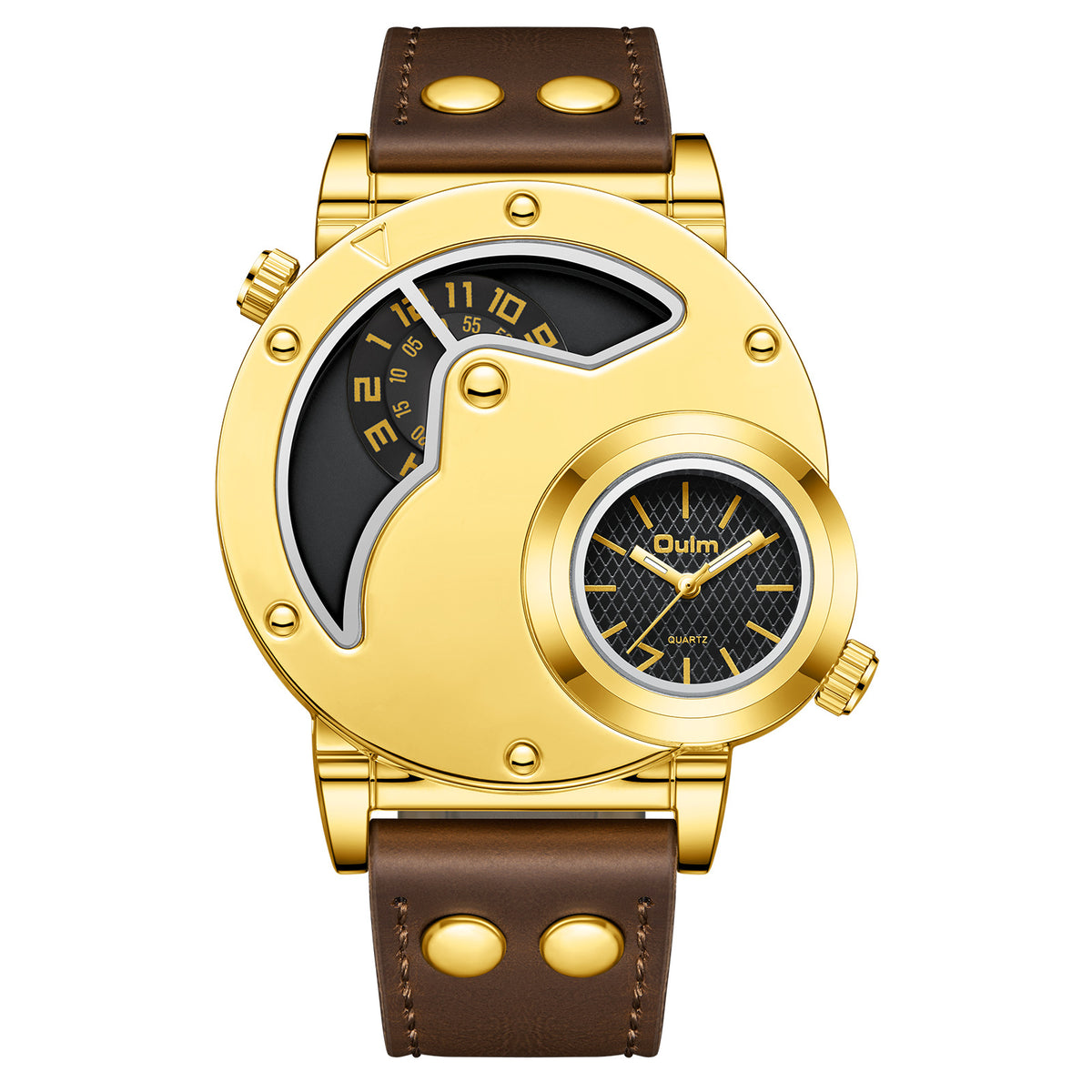 Leather belt men's watch