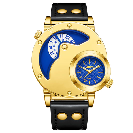 Leather belt men's watch