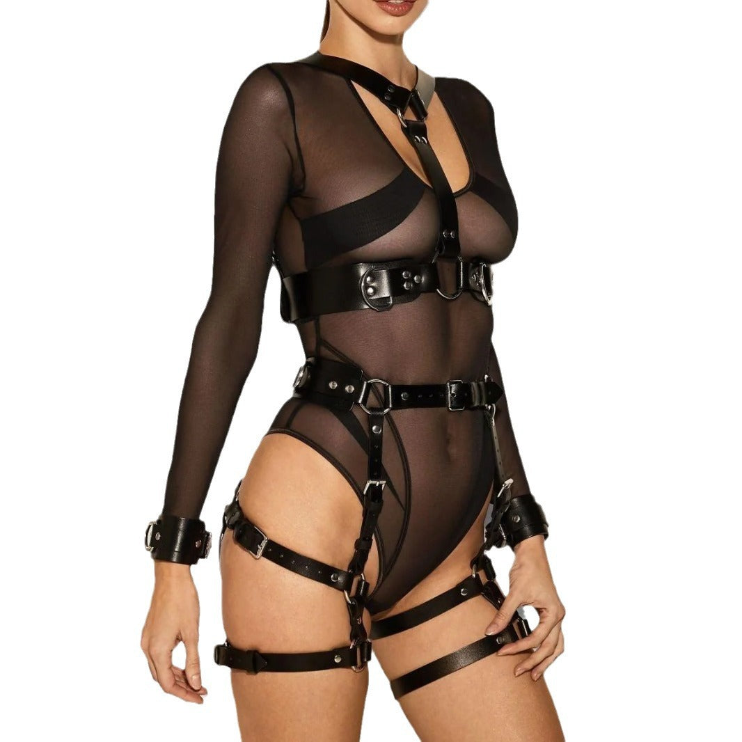 Leather binding garment