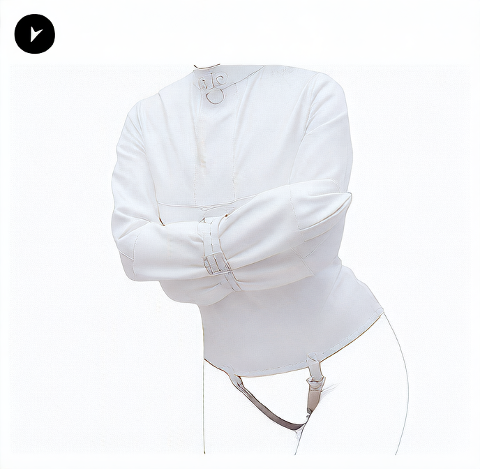 Leather Bondage Outfit with Adjustable Restraints