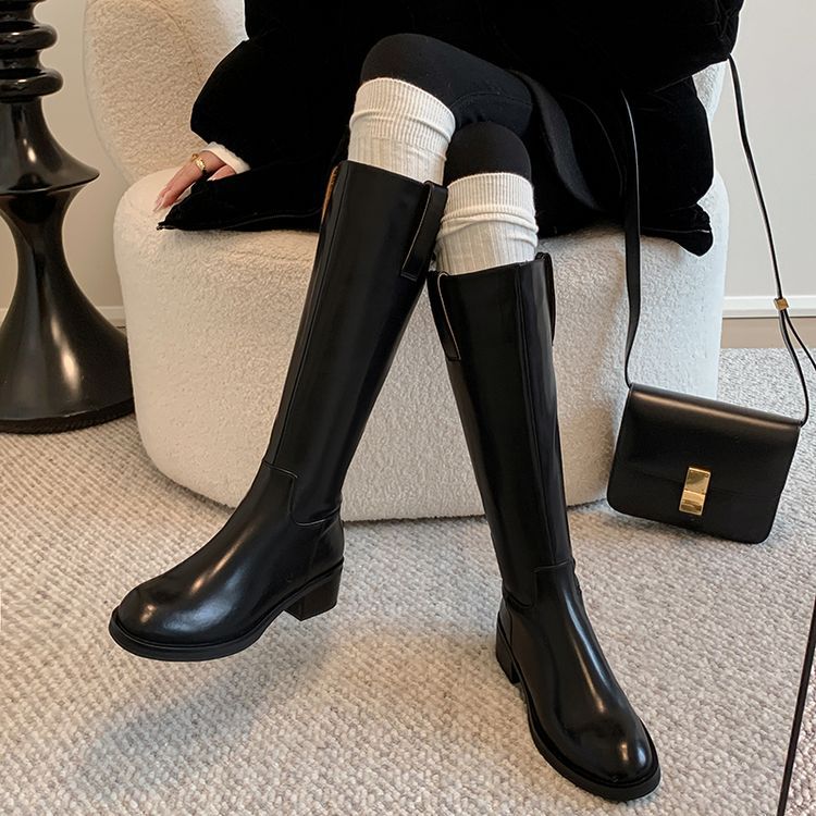 Leather boots women