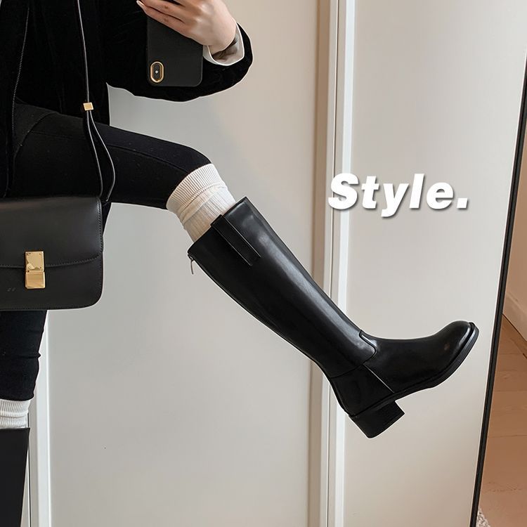 Leather boots women