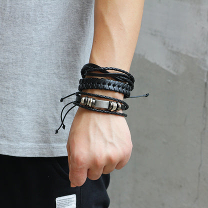 Leather Bracelet Set
