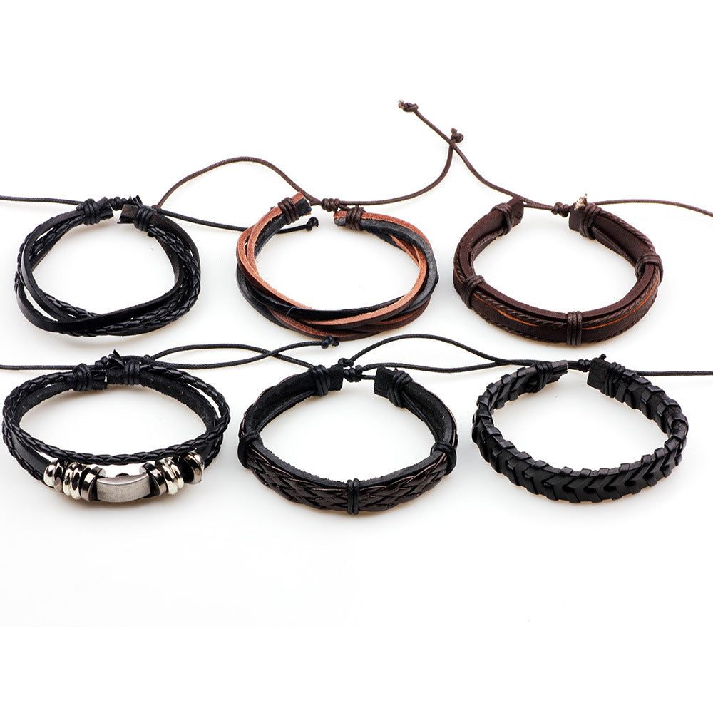 Leather Bracelet Set