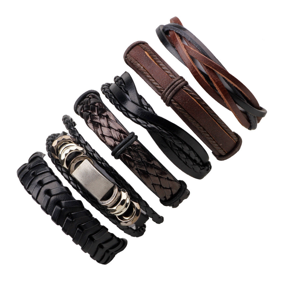 Leather Bracelet Set