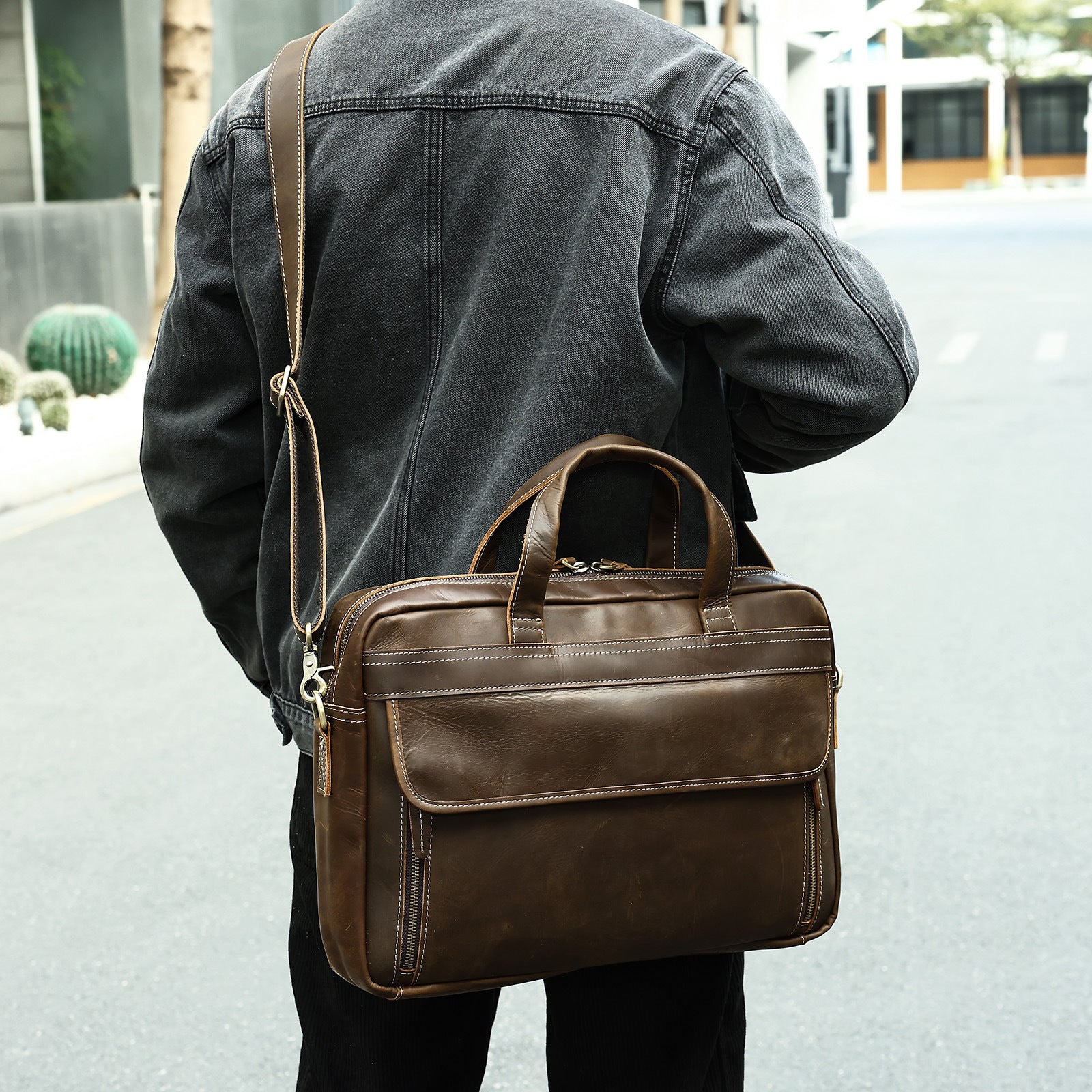 leather briefcase