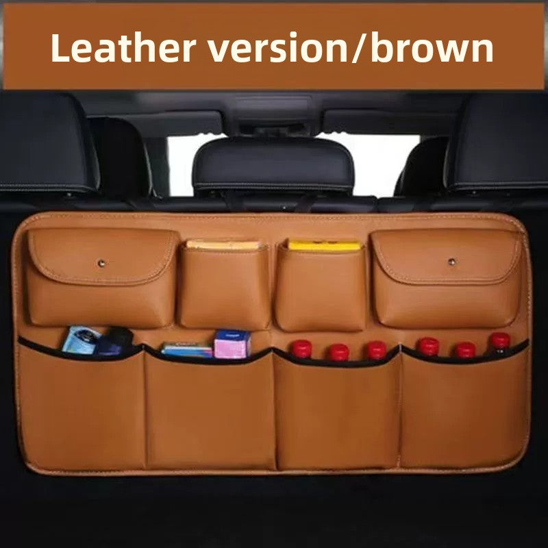 Leather Car Storage Box and Organizer Bag